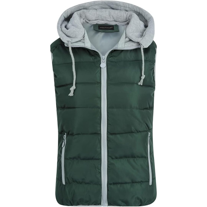 Легка зимова жилетка YOUTHUP West Daen з капюшоном для активного відпочинку та повсякденного носіння (XXL, Зелений)