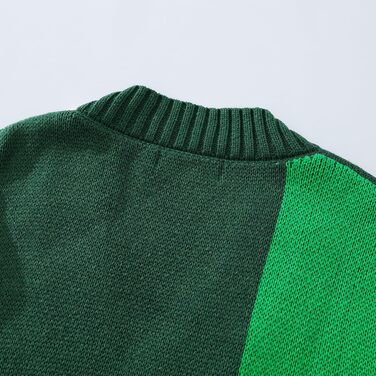 Чоловічий в'язаний кардиган Gurunvani з довгими рукавами та ґудзиками (M, Ks06green)