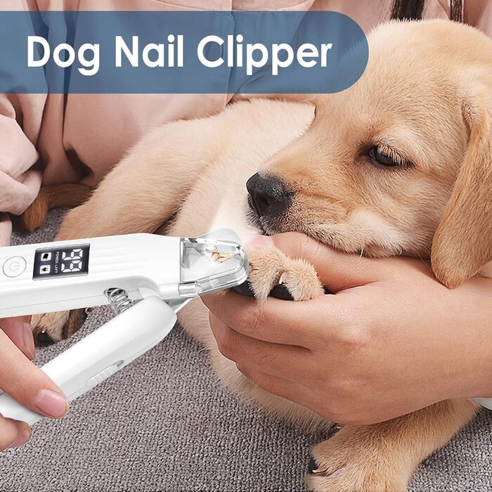 Електричний триммер для догляду за кігтями Simpeak 2-в-1 для собак та котів з LED-підсвічуванням, перезаряджуваний