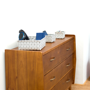 Relaxdays Woven Storage Baskets, Set of 4