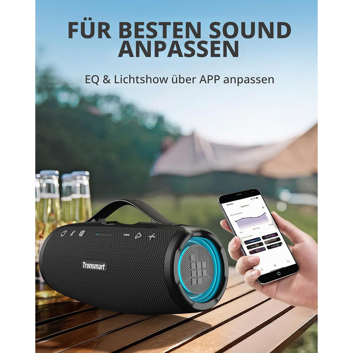 Tronsmart Mirtune S100: Bluetooth колонка водонепроникна IPX7, 20 год, для пляжу та вечірок (Чорна)
