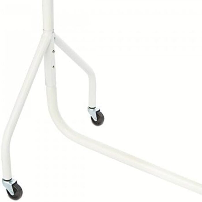 The Shopfitting Shop Clothes Rail 90 cm long x 1.5 m high, robust, 32 mm steel pipe, White