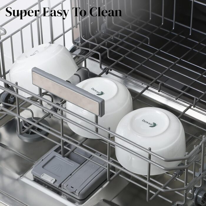 DOWAN Набір супових тарілок, 1100 мл, 4 шт. (650 мл/13 см, білий) - кераміка, для кухні