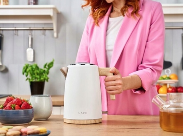 Електричний чайник Lafe Scandi PRO, 2200 Вт, 1,7 л, білий