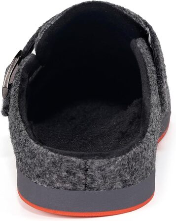 Фетрові тапочки Sisttke для жінок та чоловіків, унісекс, зимові, закриті, з змінним устілком, сірі, 41 EU, 2440