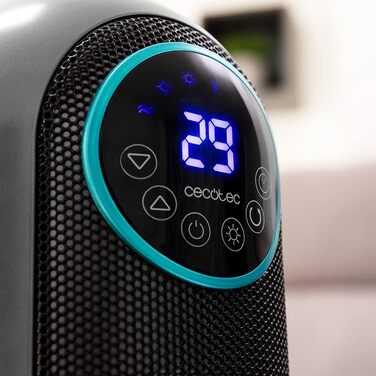 Керамічний обігрівач Cecotec ReadyWarm 2000 Max: поворотний дизайн, 2000 Вт, 3 режими, термостат, безпека, пульт ДК