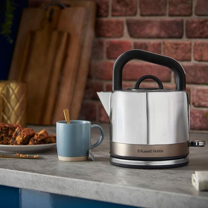 Електричний чайник Russell Hobbs Distinctions 1.5л з нержавіючої сталі, титан, з фільтром від накипу