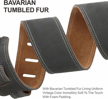 Накладна на гітару Nefelibata з повного нубуку, 76 см, з підкладкою з піни та петлею для кабелю, для акустичної, бас та електрогітари (Темно-сірий)