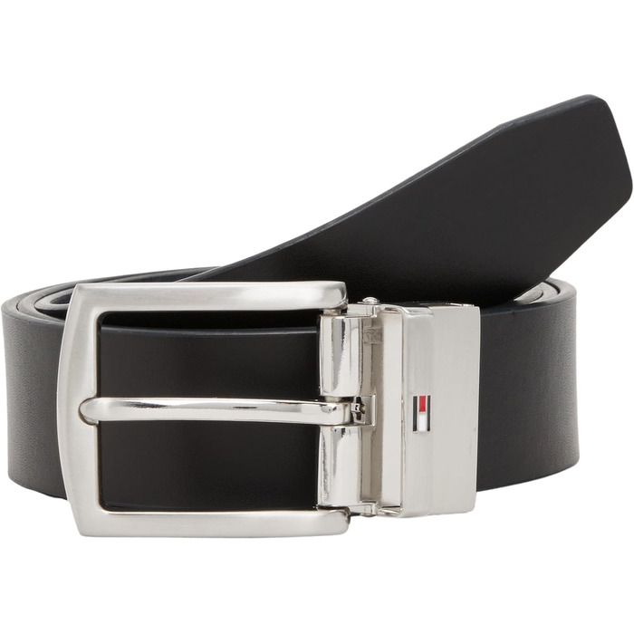 Чоловічий ремінь Tommy Hilfiger Denton 3,5 см, двосторонній, синій (Space Blue / Black)