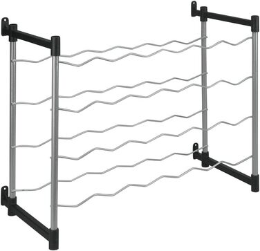 Metaltex Bottle Rack, Metal, Grey, For 72 Bottles (For 24 Bottles)
