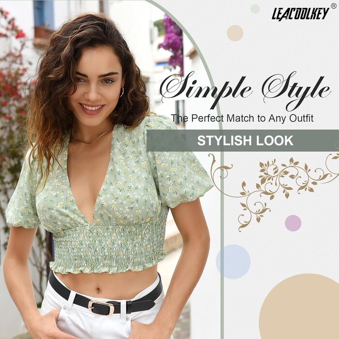 Жіночі шкіряні ремені LeaCoolKey, 2 шт. з пряжкою золотого кольору для джинсів та штанів, розміри XXL (117-127 см) та M (87-97 см)