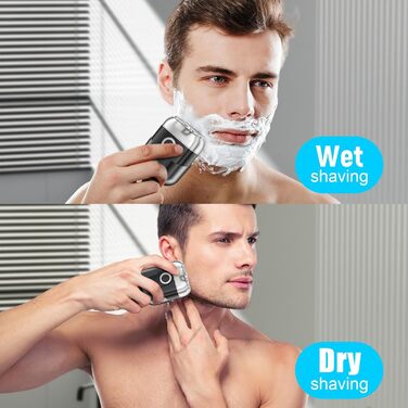 Електричний гоління для чоловіків Flintronic, водонепроникний, багатофункціональний, USB-C, 120 хв, чорний