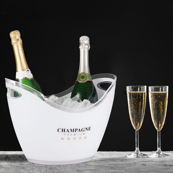 Relaxdays Champagne Cooler, 6L, White
