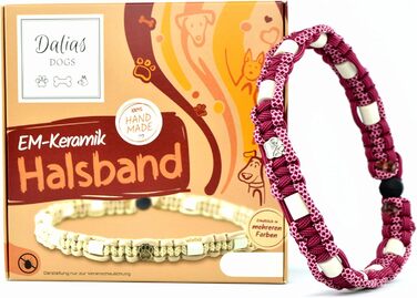 Обійний нашийник EM-Keramik для собак та котів - виготовлення на замовлення, оригінальна стрічка EM-Band US-Paracord (51-60 см, Полуниця)