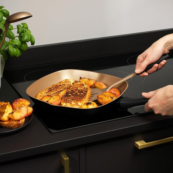 Гриль-сковорода Russell Hobbs 28 см, з антипригарним покриттям, без ПФОА, для індукції