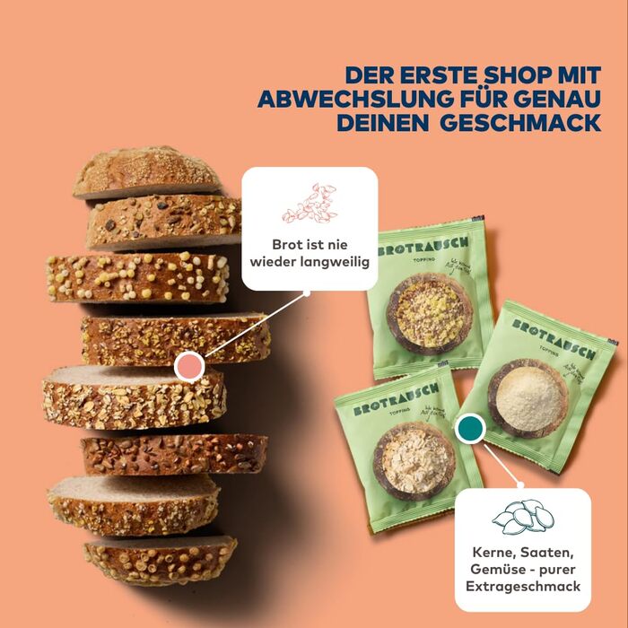 Brotrausch Spelt Bread Bread Mix (5 x 400g) – includes wooden bread form - natural, vegan, and without chemicals - with spelt, rye & whole grain, bake bread