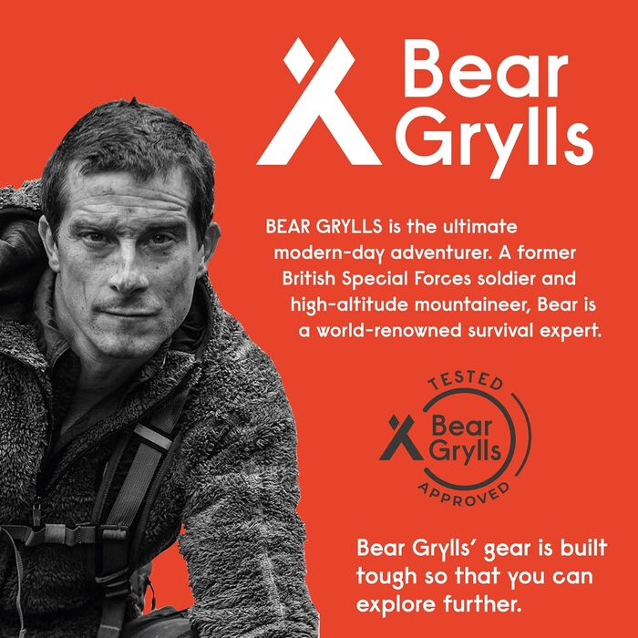 Намет похідний Bear Grylls Wander - 1 місце, 3 сезони, ультралегкий, водонепроникний, з тентом та захисним дном, чорний