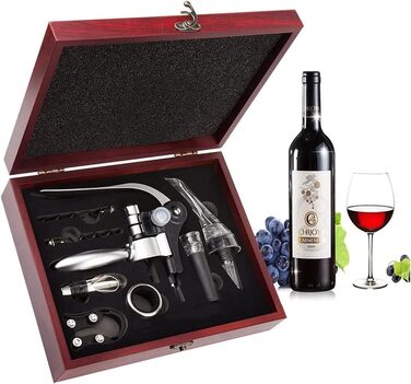 Corkscrew Wine Set, Wine Opener, Vacuum Pump Corkscrew Luxury Bottle Opener for Red Wine with Elegant Gift Box