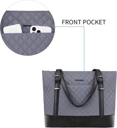 Сумка для ноутбука KROSER жіноча чорна елегантна 15.6