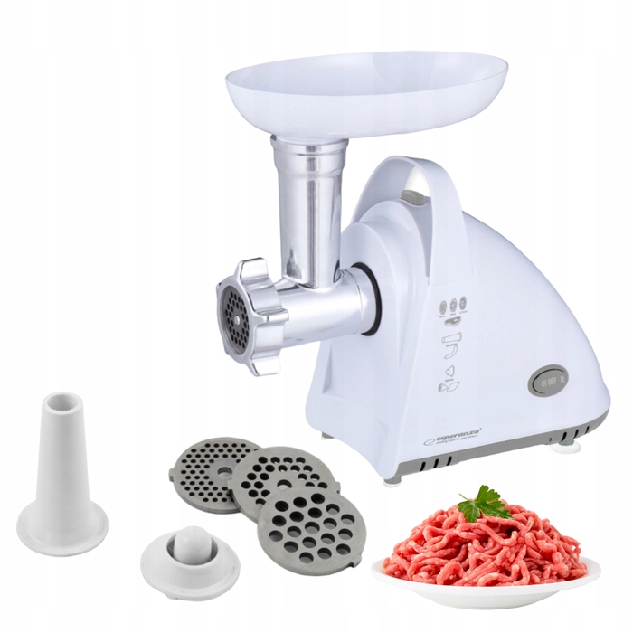 Електрична м'ясорубка Esperanza MeatLover, біла, 2200 Вт
