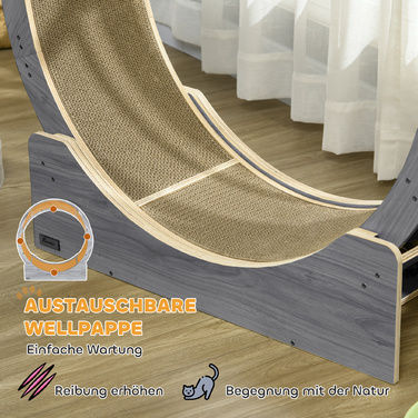 PawHut Cat Wheel, 91 cm Cat Exercise Wheel with Brake, Scratching Board, Cat Wheel for Healthy Movement, Relaxation, Grey | Aosom