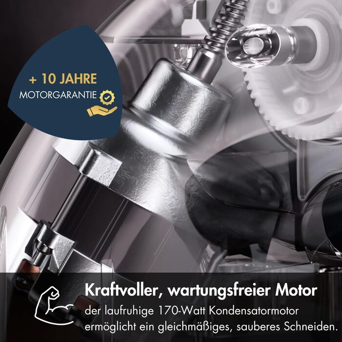 Graef Master M20EU - професійний слайсер для м'яса та овочів з нержавіючої сталі, срібний