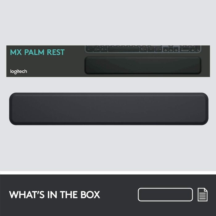 Підставка для зап'ястя Logitech MX Palm Rest Graphite - для клавіатур MX Keys, преміум-матеріал