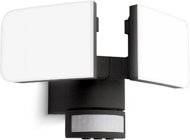 Вуличний LED прожектор SSC-LUXon NORSU з датчиком руху, подвійний, нейтрально-білий, IP65, з кутовим адаптером і сенсором сутінків, модель Ethir