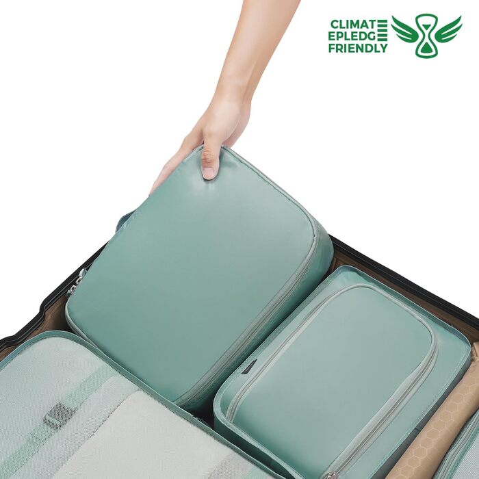 Набір органайзерів для валізи BAGAIL (8 шт.), Packing Cubes, Набір для подорожей та організації речей у валізі (Блакитний)