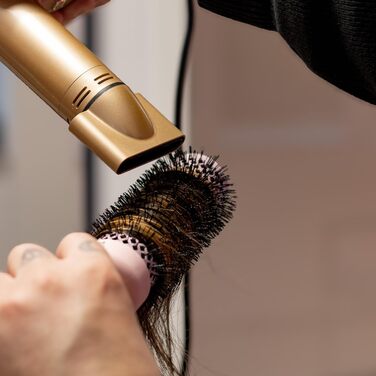 Кругла щітка Olivia Garden Expert Blowout Speed з керамічним покриттям, білий та сірий (45 мм)