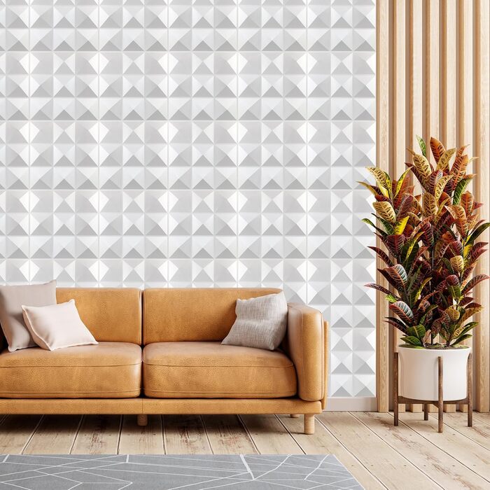 3D стінові панелі ПВХ чорні, декоративні панелі для стін та стелі, геймерські панелі для вітальні та спальні, 2 шт (7)