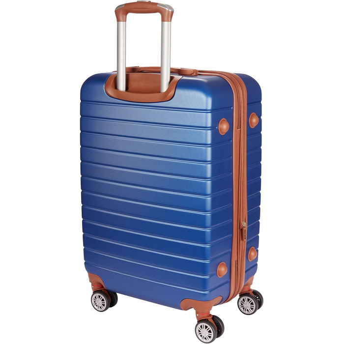 Набір валіз BruBaker Paris з трьох частин (M, L, XL) з жорстким корпусом, з замком, 4 колеса, зручні ручки (синій та коричневий)
