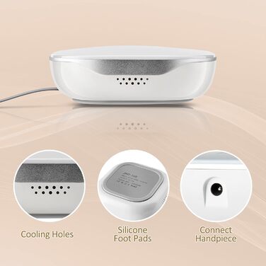 Електричний апарат для манікюру та педикюру Madenia TouchPro з LED-дисплеєм (35000 об/хв), 6 насадок, рожевий