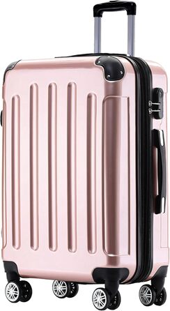 Чохол-валіза Beibye Hartschalen Koffer Trolley Rollkoffer Reisekoffer з полікарбонату (Рожеве золото, 76 см - 110 л)