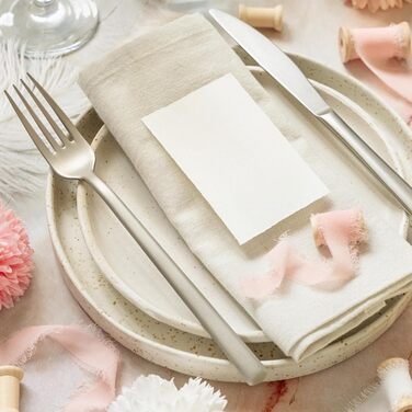 Cloth Napkins, 12-Pack High-Quality Beige Napkins 40x40 cm, Table Decoration Napkins Wedding Birthday, Linen Napkins Reusable Parties Dinner Cafe Restaurant