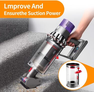 Прозорий контейнер для пилу SQLJYU для пилососів Dyson V10, SV12, SV13, SV27 - замінна частина