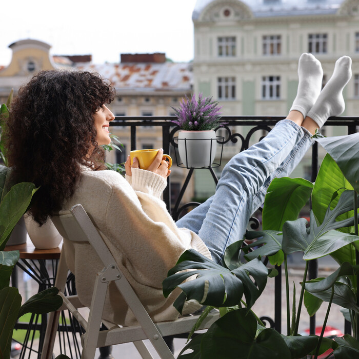 Relaxdays Набір з 4 підставок для квіткових горщиків для балкона