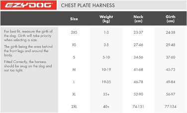 Шлейка для собак EzyDog Chest Plate – безпечна шлейка з адаптером для пасків – світловідбиваюча, з м'якою підкладкою, для собак маленьких, середніх та великих порід (L, Чорний)