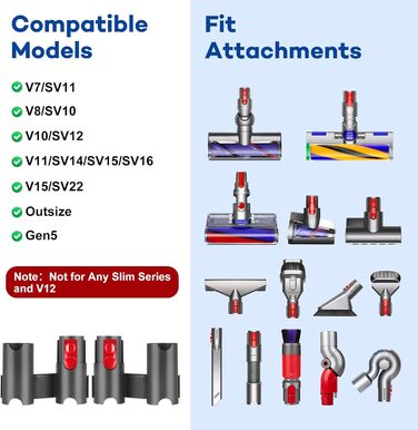 Кріплення для пилососа Dyson V7 V8 V10 V11 V15 Outsize Gen5 - 2 шт.