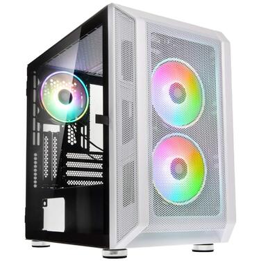 Корпус для ПК Kolink Citadel Mesh Micro-ATX RGB з прозорою бічною панеллю (білий)
