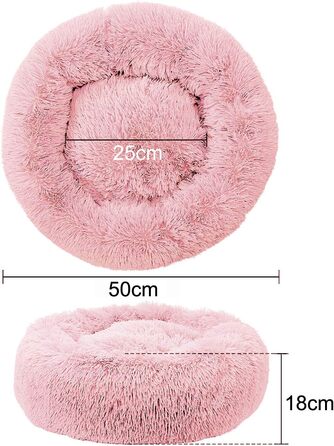 Cozy Cat Bed, Small Dog Bed, Warm Snuggly Soft Plush Winter Bed for Cat Caves, Non-Slip Bottom, Machine Washable, Sofa Bed for Puppies/Small Medium Cats (Gray, 50 cm)