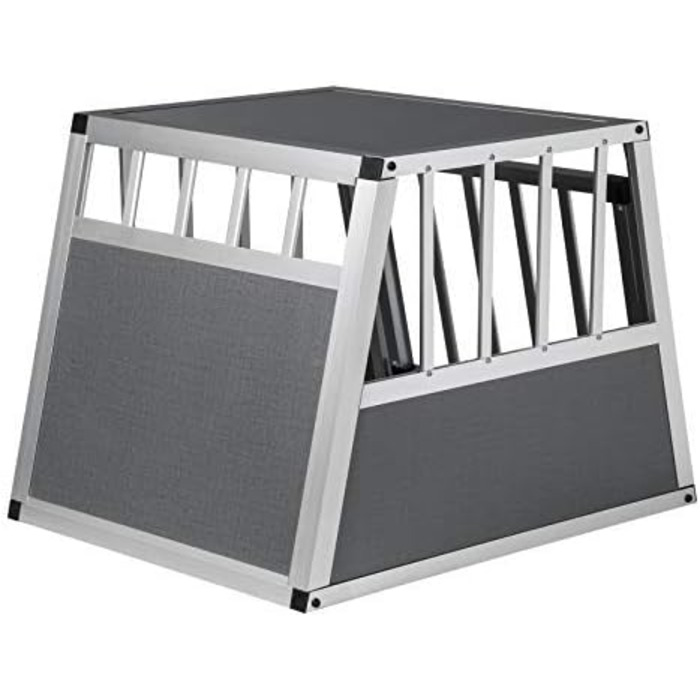 Транспортна переноска для собак та котів EUGAD, алюміній, 54x69x51 см, сіра