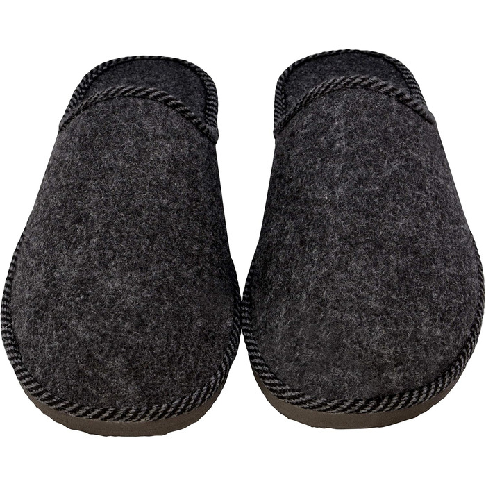 Чоловічі фетрові домашні тапочки BeComfy з EVA підошвою Memory Foam, сірий графіт, розміри 40-46