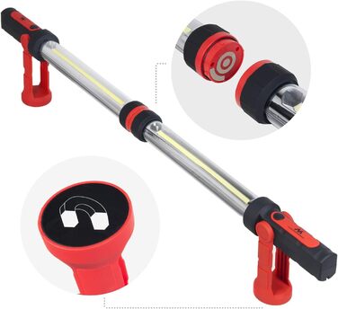 Maclean MCE230 COB LED XXL 2x Workshop Lamp, Work Lamp, Work Light, Hand Lamp, Magnet, Hook, Dual Modes, Max. 1200 Lumens (2x 600 Lumens)