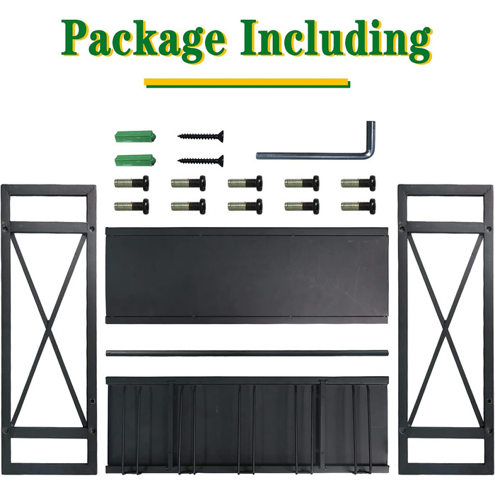 Industrial Wall Wine Racks with Glass Holder, 31.5 Inch Rustic Metal Multi-Purpose Shelves, 2-Tier Wall Mount Hanging Shelf, Wine Rack, Wine Accessories, Bottle Holder, Glass Shelf, Wall Shelf