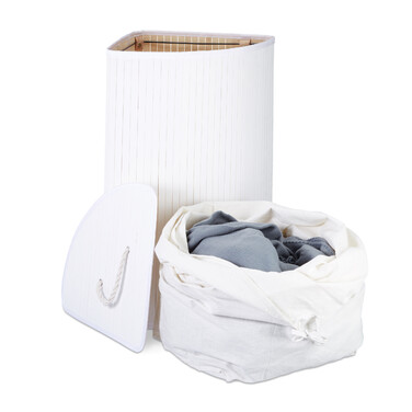 Relaxdays Bamboo Laundry Basket