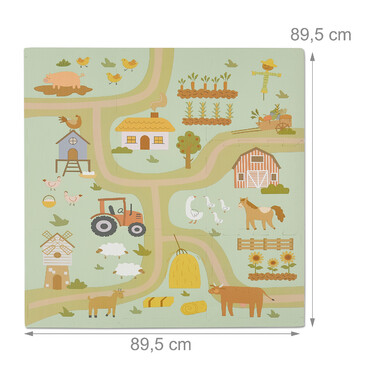 Relaxdays Puzzle Mat Farm