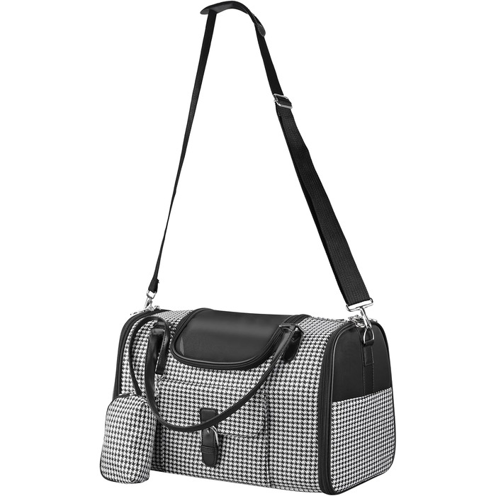 Транспортна сумка для собак та котів, переноска для тварин, дихаюча, з плечовим ременем та кишенями, до 5 кг (40x26x20 см)