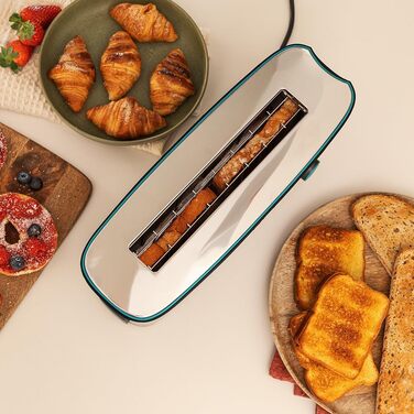 Тостер Cecotec Toast&Taste Extra W 1000W з подвійним широким слотом, 7 рівнів підсмажування, автоматичний викид, знімний піддон для крихт