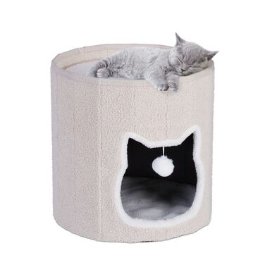 Relaxdays Foldable Cat Cave in Beige